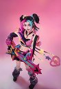 LOL Jinx Lovestruck Cosplay Kostüm Oberteil Rock Set mit Zubehör