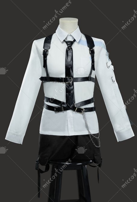 Love and deepspace Costume de Cosplay chemise blanche/grise générique pour homme