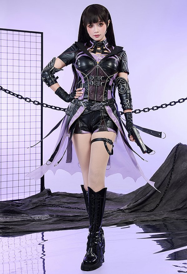 Love and deepspace Nightwalker Cosplay Costume Top and Shorts with Gloves