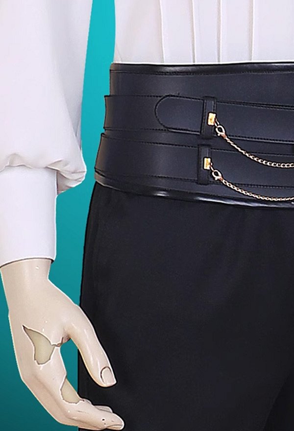 Love and deepspace Rafayel Cosplay Costume White Shirt and Black Pants with Belt Love and deepspace Rafayel Cosplay Costume White Shirt and Black Pants with Belt