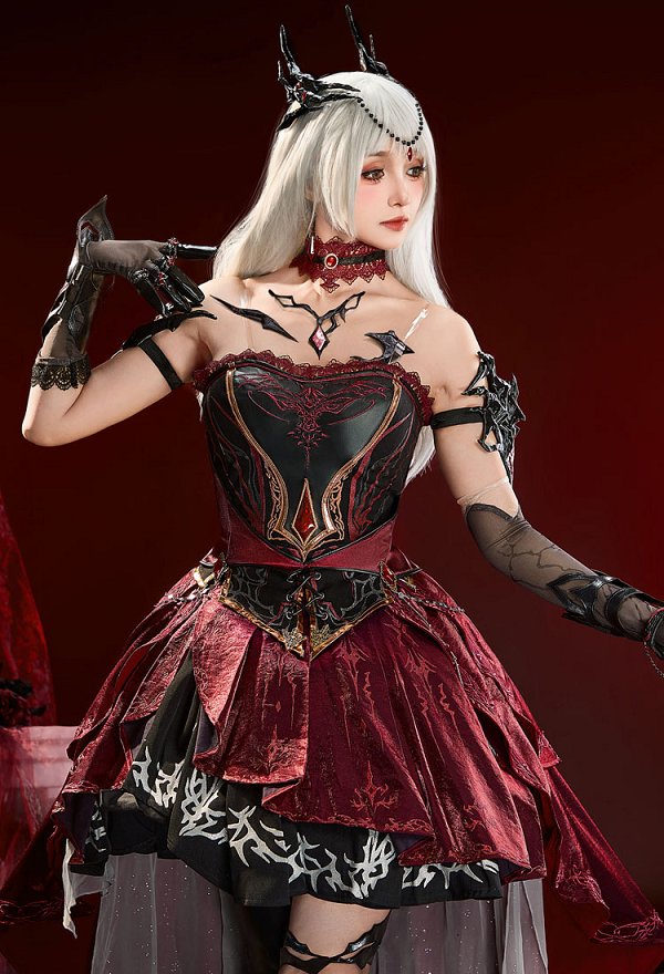 Love and deepspace Cosplay Kostüm MC Kampf Outfits Scarlet Passion Abysm Sovereign Top Rock Set
