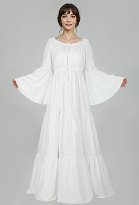 Disfraz de Cosplay Elegante Vestido Medieval de Mangas Acampanadas con Corsé y Orejas