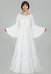 Medieval Renaissance Costume Elegant Flared Sleeve Dress with Corset and Ears
