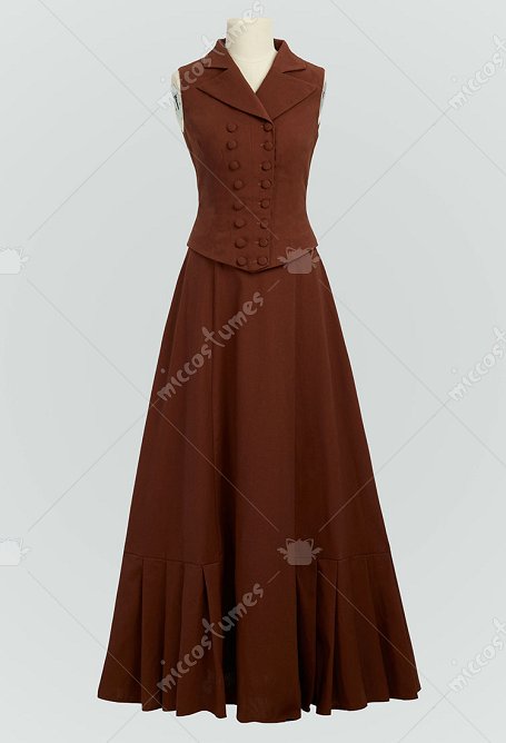 Costume vintage de Gibson Girl Gilet et jupe mi-longue