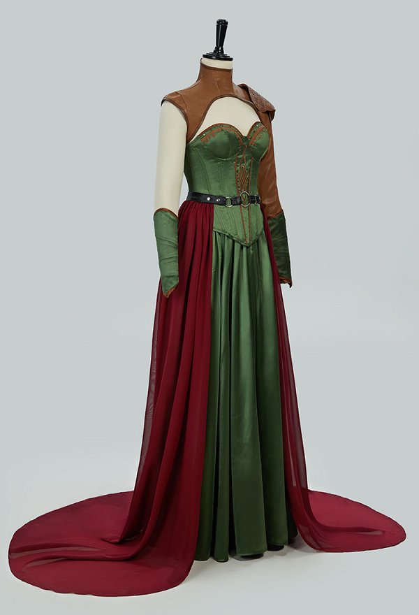 Conjunto de traje de soldado guerrero vikingo renacentista medieval con corsé y falda larga con armadura de hombros