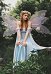 Medieval Vintage Mariposa Elfo Estilo Vestido Renacimiento Hada Azul Rosa Vestido Irregular con Mangas
