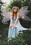 Medieval Vintage Mariposa Elfo Estilo Vestido Renacimiento Hada Azul Rosa Vestido Irregular con Mangas