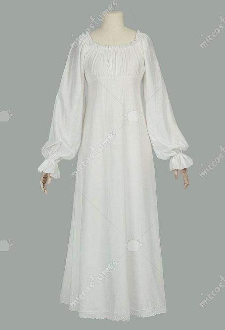 Vestido interior vintage medieval Vestido estilo corte renacentista con parte inferior blanca