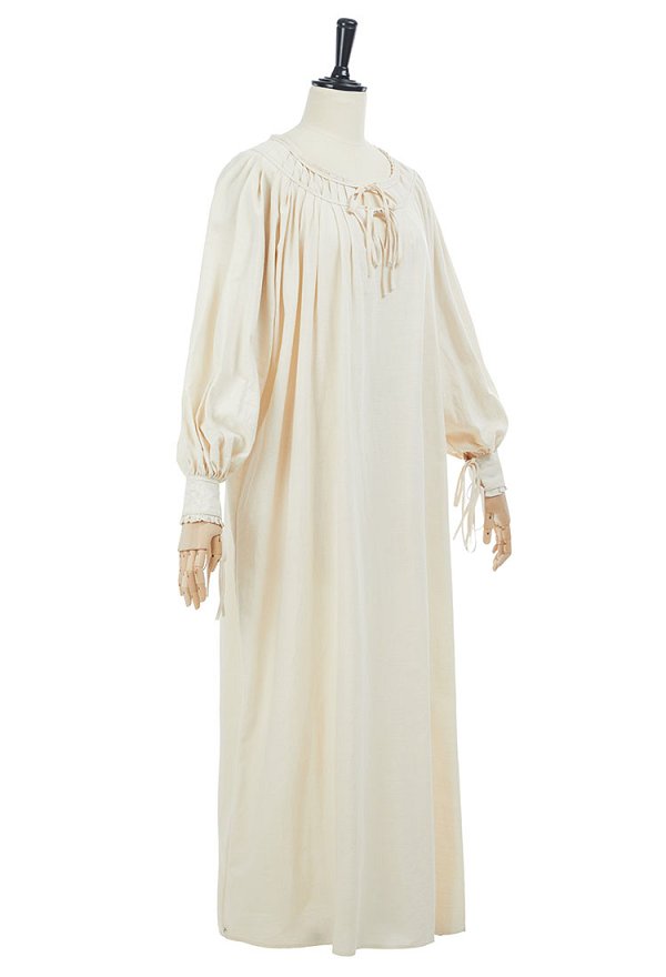 Medieval Vintage Underdress Lace Up Long Sleeve Renaissance Dress