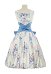 Costume vintage Robe sans manches à motif floral vintage avec nœud papillon