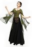 The Lord of the Rings Halloween Elf Costume Renaissance Embroidered Top Fairy Wide Lace-up Shirt
