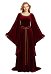 Medieval Renaissance Wicked Witch Costume Velvet Wide Sleeve Dress with Belt