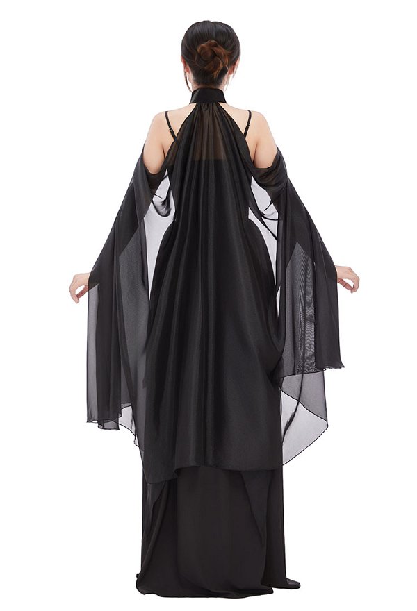 Medieval Dark Elf Dress Set Renaissance Gothic Costume Inner Dress Corset Dress Set with Cape