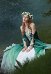 Medieval Flower Fairy Green Gradient Tube Dress Renaissance Fantasy Costume Outer Dress with Sleeves