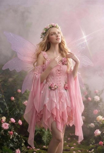 Medieval Renacentista Conjunto de Hada de las flores vestido rosa con falda interior y túnica con mangas