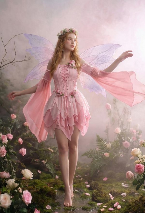 Medieval Renacentista Conjunto de Hada de las flores vestido rosa con falda interior y túnica con mangas Medieval Renacentista Conjunto de Hada de las flores vestido rosa con falda interior y túnica con mangas