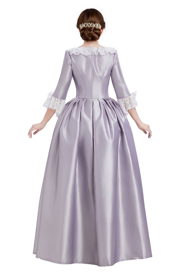 Medieval Renacentista pintura al óleo Vintage top y falda con decoración de lazo