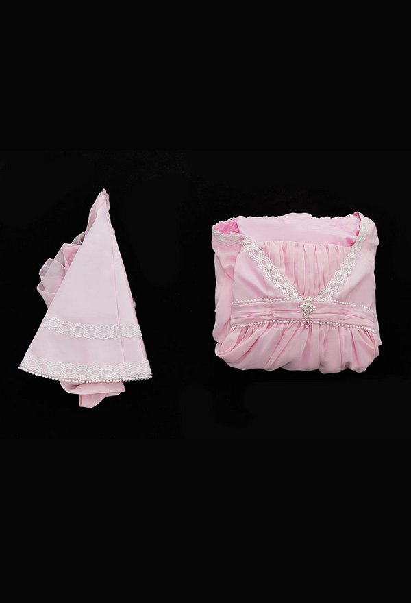 Medieval Princess Dress Renaissance Costume Pink Satin Gown with Hat