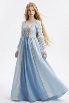 Daizbella Italian Renaissance Dress Vintage Court Style Blue Dress Daizbella Italian Renaissance Dress Vintage Court Style Blue Dress