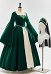 Tudor Period Outfit Renaissance Style Princess Queen Long Dress with Sleeves and Headband