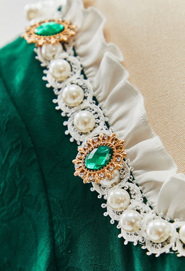 Tudor Period Outfit Renaissance Style Princess Queen Long Dress with Sleeves and Headband