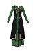 Medieval Viking Robe-style Apron Retro Front-Opening Outer Dress with Belt and Brooch