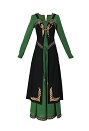 Medieval Viking Robe-style Apron Retro Front-Opening Outer Dress with Belt and Brooch