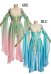 Vestido Estilo Elfo Degradado Medieval Daizbella Sobrefalda de Hada con Mangas