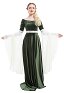 Medieval Fantasy Dress Handmade Retro Costume Forest Fairy Elf Velvet Gown