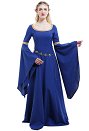 Medieval Renaissance Costume Handmade Blended Dress with Webbing Decorations