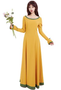 Süß Mittelalter Renaissance Handgemacht Natürliches Freizeitkleid