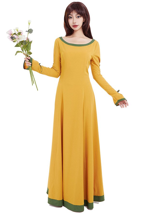 Maxi Vestido de Novia Exclusivo Medieval Suave Renacimiento