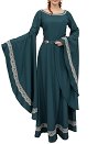 Medieval Renaissance Costume Green Historical Retro Dress Gown for Role Play Party Halloween