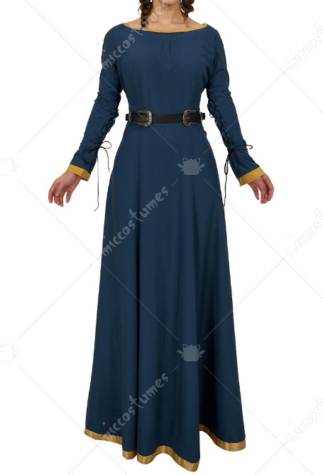 The Wizard of Oz Robe Médiévale pour Femmes Robe Slim à Manches Longues avec Ceinture