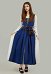 Robe de Renaissance Médiévale Robe Longue Vintage avec Ceinture et Sac de Taille
