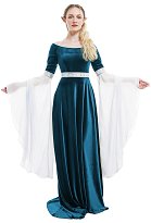 Vestido Medieval Hecho a Mano Ropa Vintage Hada del Bosque Elfo Vestido de Terciopelo Azul Vestido Medieval Hecho a Mano Ropa Vintage Hada del Bosque Elfo Vestido de Terciopelo Azul