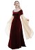Vestido Medieval Hecho a Mano Ropa Retro de Hada del Bosque en Terciopelo Rojo Vino