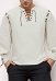 Men Renaissance Medieval Vintage Shirt Wide Sleeves Lace-up Top