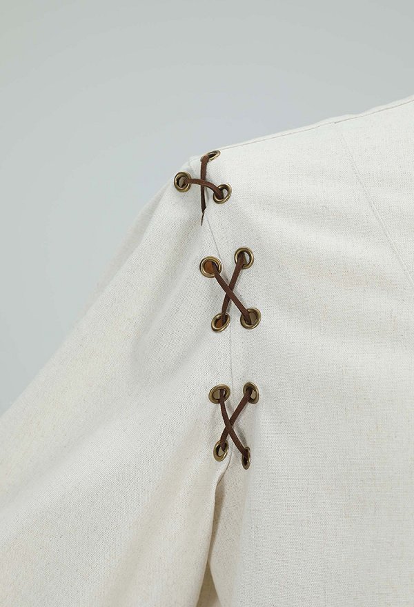 Hommes Chemise Vintage Médiéval avec Manches Larges et Ceinture