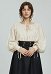 Women Renaissance Medieval Blouse White Pleated Wide Sleeves Shirt Top