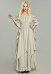 Disfraz de Cosplay Vestido Victoriano Blanco de Estilo Medieval con Mangas