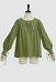 Chemisier à manches longues pour femmes, Renaissance médiévale, Vintage, vert, à lacets