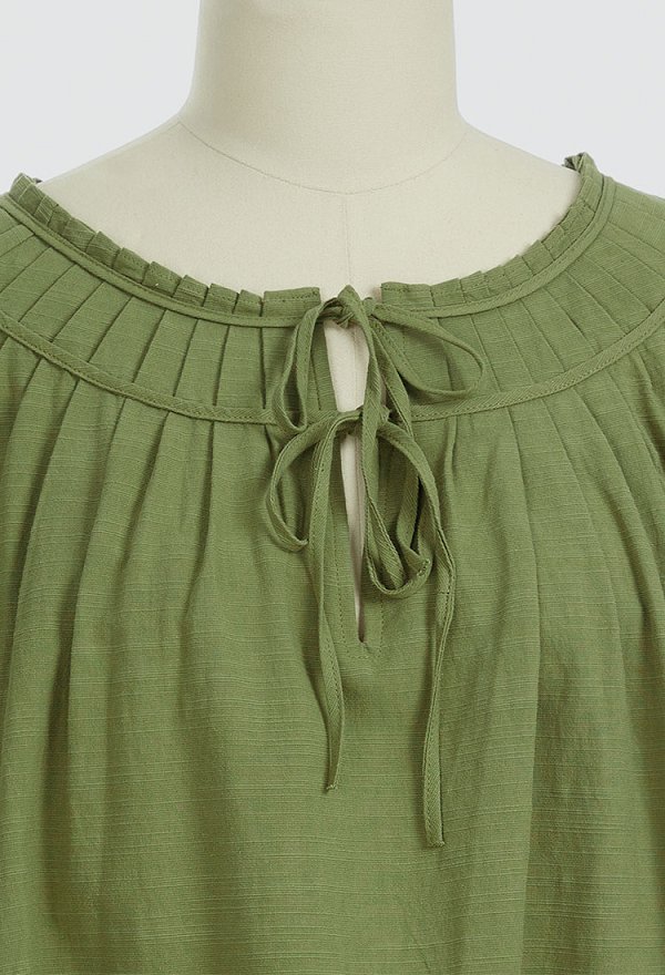 Blusa medieval renacentista vintage verde de encaje de manga larga para mujer