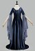 Disfraz Renacimiento Medieval Estilo Hada Vestido Largo Encaje Terciopelo Gris