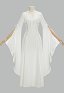 Medieval Renacentista Vintage Vestido blanco de novia de manga larga