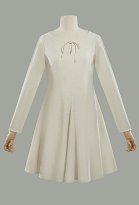 Vestido interior Medieval Vintage Simple Manga Larga Vestido interior corto