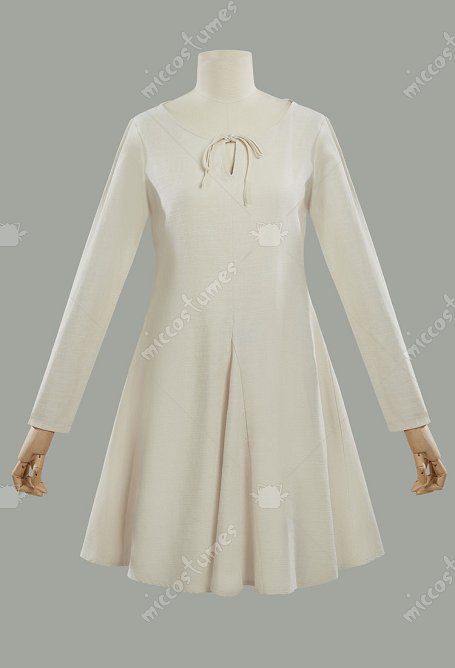 Vestido interior Medieval Vintage Simple Manga Larga Vestido interior corto