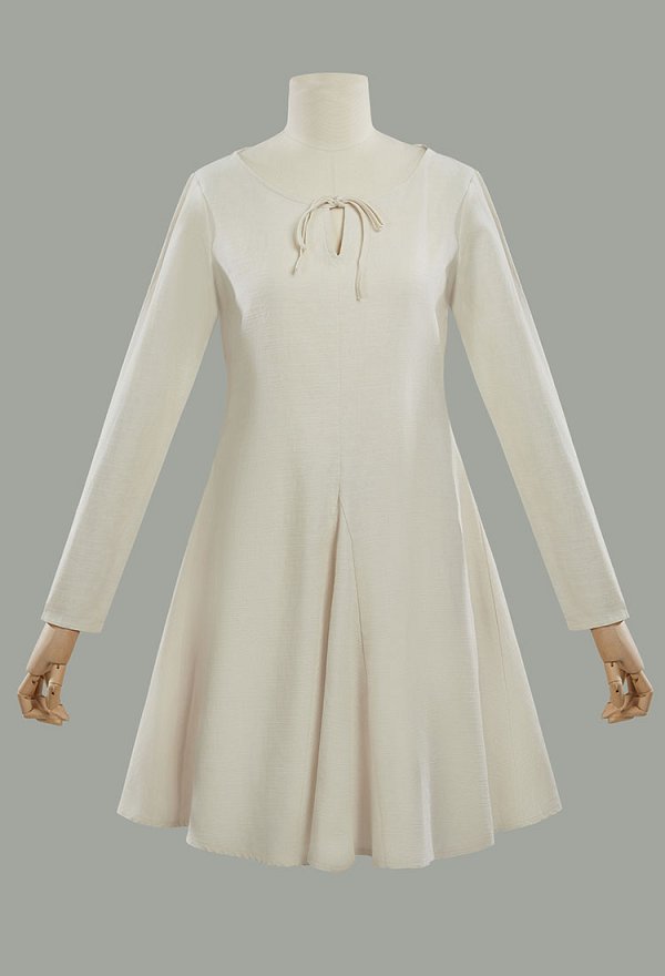 Vestido interior Medieval Vintage Simple Manga Larga Vestido interior corto Vestido interior Medieval Vintage Simple Manga Larga Vestido interior corto