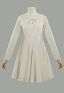 Vestido interior Medieval Vintage Simple Manga Larga Vestido interior corto