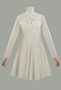 Vestido interior Medieval Vintage Simple Manga Larga Vestido interior corto